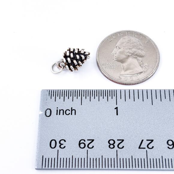Sequoia Pinecone Charm | Vintage Sterling Silver - Picture 5 of 6